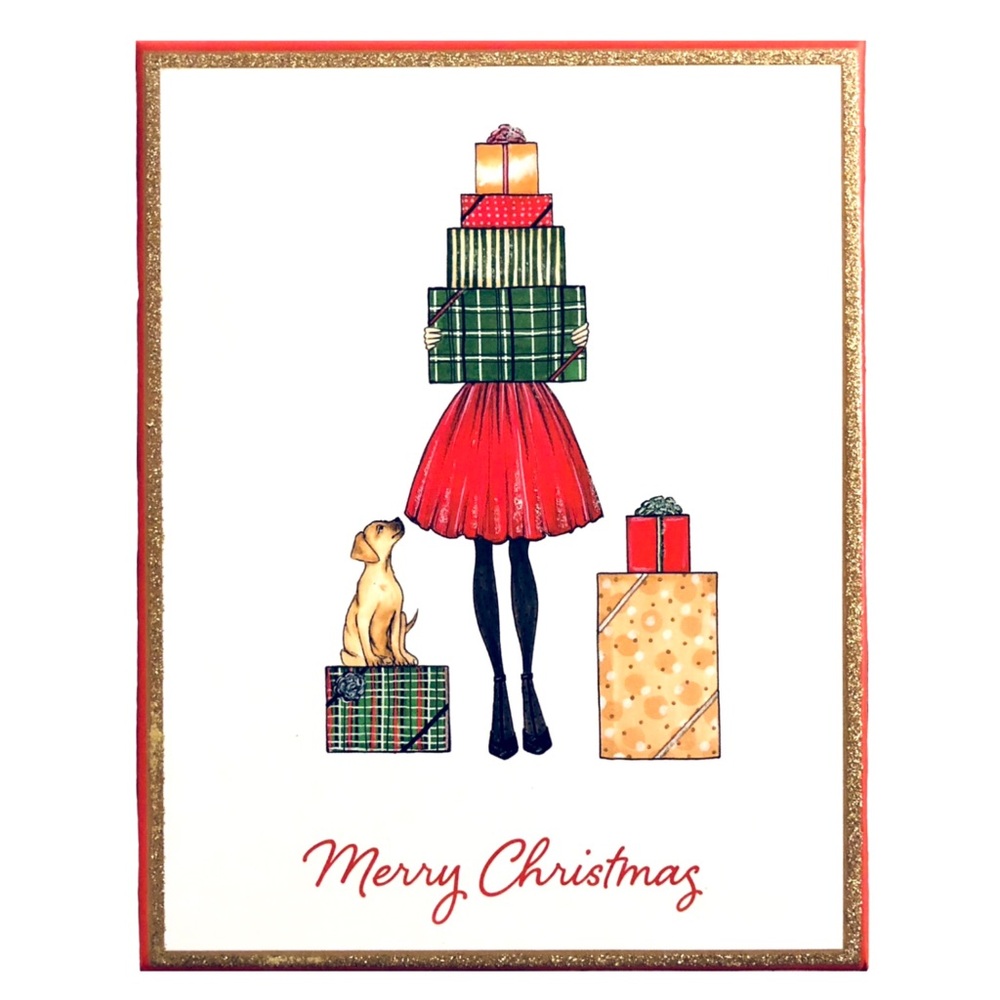 Melsy Goes Christmas Shopping Boxed Blank Cards, 20 ct